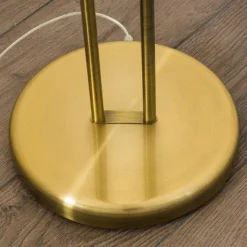 Luminaires Rustiques-hofstein Lampadaire à vasque Biot LED Vieux laiton, 2 lumières