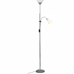 Luminaires Brilliant Lampadaire à vasque Brilliant Spari LED Argenté, 1 lumière* Éclairage Led