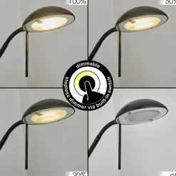 hofstein Lampadaire à vasque Chanlus LED Noir, 1 lumière