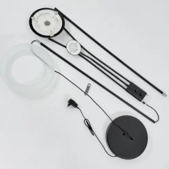 hofstein Lampadaire à vasque Chanlus LED Noir, 1 lumière