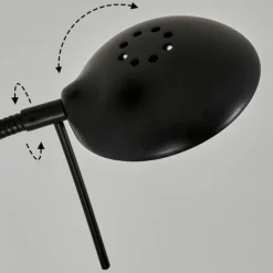 hofstein Lampadaire à vasque Chanlus LED Noir, 1 lumière