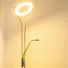 hofstein Lampadaire à vasque Donna LED Nickel mat, 1 lumière