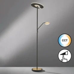 Luminaires Fischer & Honsel Lampadaire à vasque Fischer & Honsel Dent LED Noir, 1 lumière* Éclairage Led