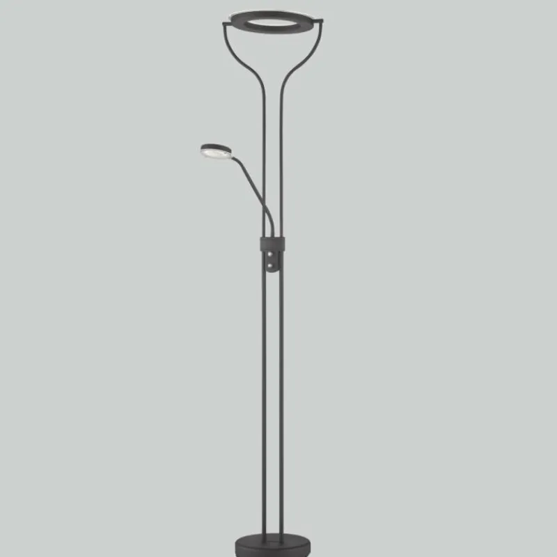 Luminaires Fischer & Honsel Lampadaire à vasque Fischer & Honsel Davos LED Noir, 1 lumière* Éclairage Led