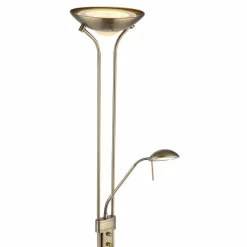 Luminaires Globo Lighting Lampadaire à vasque Globo LEONAS LED Vieux laiton, 1 lumière* Éclairage Led