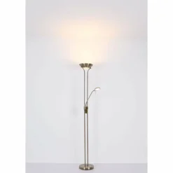 Luminaires Globo Lighting Lampadaire à vasque Globo LEONAS LED Vieux laiton, 1 lumière* Éclairage Led