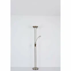 Luminaires Globo Lighting Lampadaire à vasque Globo LEONAS LED Vieux laiton, 1 lumière* Éclairage Led