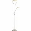 Luminaires Globo Lighting Lampadaire à vasque Globo EBRO LED Chrome, 1 lumière* Éclairage Led