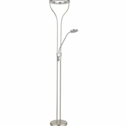Luminaires Globo Lighting Lampadaire à vasque Globo EBRO LED Chrome, 1 lumière* Éclairage Led