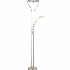 Luminaires Globo Lighting Lampadaire à vasque Globo EBRO LED Chrome, 1 lumière* Éclairage Led
