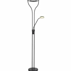 Luminaires Globo Lighting Lampadaire à vasque Globo EBRO LED Noir, 1 lumière* Éclairage Led