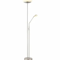 Luminaires Globo Lighting Lampadaire à vasque Globo GANINA LED Nickel mat, 1 lumière* Lampadaires Et Lampes Sur Pied