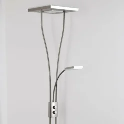 hofstein Lampadaire à vasque KIMBA LED Nickel mat, 3 lumières* Éclairage Led