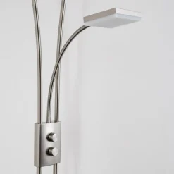 hofstein Lampadaire à vasque KIMBA LED Nickel mat, 3 lumières* Éclairage Led