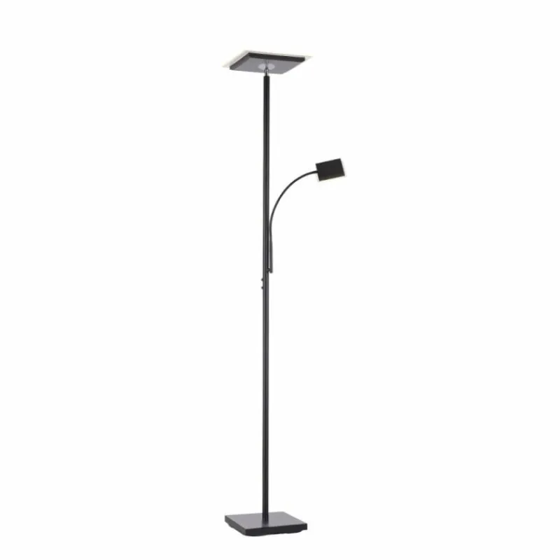 Luminaires Leuchten Direkt Lampadaire à vasque Leuchten-Direkt HANS LED Noir, 2 lumières* Éclairage Led