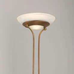 Luminaires Leuchten Direkt Lampadaire à vasque Leuchten-Direkt ZAHARA LED Vieux laiton, 2 lumières* Lampadaires Et Lampes Sur Pied