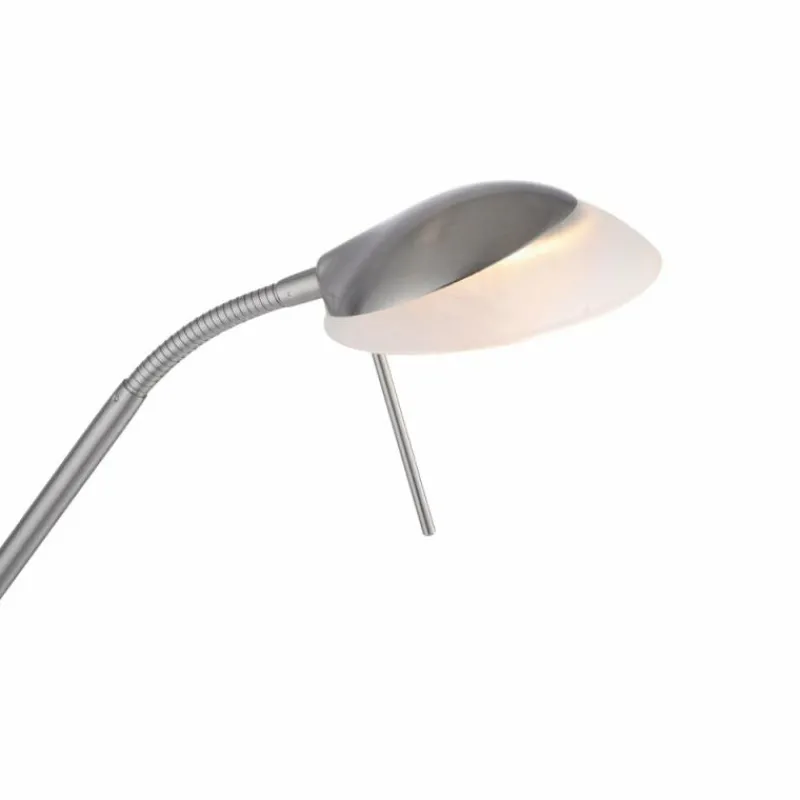Luminaires Leuchten Direkt Lampadaire à vasque Leuchten-Direkt ZAHARA LED Acier brossé, 2 lumières* Éclairage Led