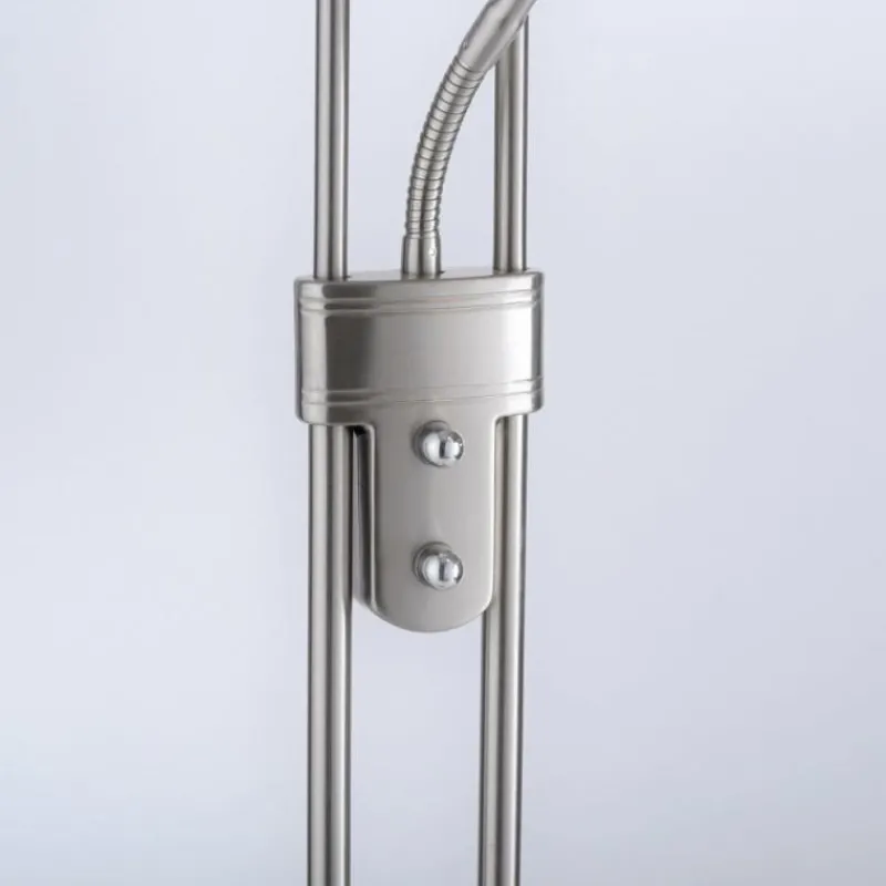 Luminaires Leuchten Direkt Lampadaire à vasque Leuchten-Direkt ZAHARA LED Acier brossé, 2 lumières* Éclairage Led