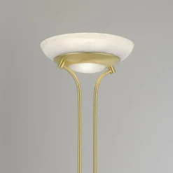 Luminaires Leuchten Direkt Lampadaire à vasque Leuchten-Direkt ZAHARA LED Laiton, 2 lumières* Lampadaires Et Lampes Sur Pied