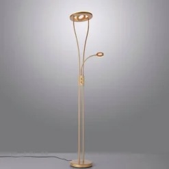 Luminaires Leuchten Direkt Lampadaire à vasque Leuchten-Direkt HELIA LED Laiton, 3 lumières* Lampadaires Et Lampes Sur Pied