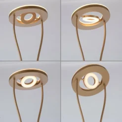 Luminaires Leuchten Direkt Lampadaire à vasque Leuchten-Direkt HELIA LED Laiton, 3 lumières* Lampadaires Et Lampes Sur Pied