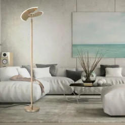 Luminaires Paul Neuhaus Lampadaire à vasque Paul Neuhaus PURE-MUTIL LED Laiton, 2 lumières* Éclairage Led