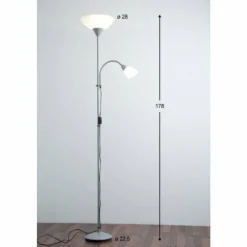 Luminaires Rustiques-Luminaires Reality Lampadaire à vasque Reality Blanc, 2 lumières