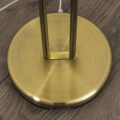 hofstein Lampadaire à vasque Rom LED Vieux laiton, 2 lumières