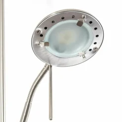 hofstein Lampadaire à vasque Rom LED Nickel mat, 2 lumières