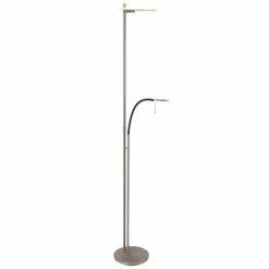 Luminaires Steinhauer Lampadaire à vasque Steinhauer Turound LED Acier brossé, 2 lumières* Éclairage Led