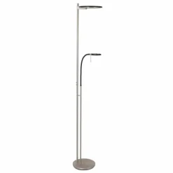 Suspension Verre Fumé-Luminaires Steinhauer Lampadaire à vasque Steinhauer Turound LED Acier brossé, 2 lumières