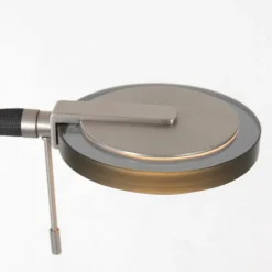 Suspension Verre Fumé-Luminaires Steinhauer Lampadaire à vasque Steinhauer Turound LED Acier brossé, 2 lumières