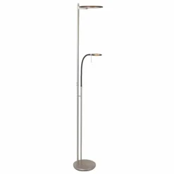 Suspension Verre Fumé-Luminaires Steinhauer Lampadaire à vasque Steinhauer Turound LED Acier brossé, 2 lumières