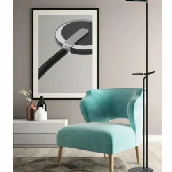 Suspension Verre Fumé-Luminaires Steinhauer Lampadaire à vasque Steinhauer Turound LED Noir, 2 lumières