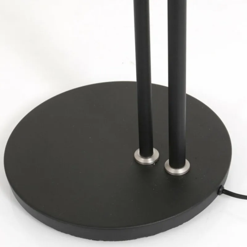 Suspension Verre Fumé-Luminaires Steinhauer Lampadaire à vasque Steinhauer Turound LED Noir, 2 lumières