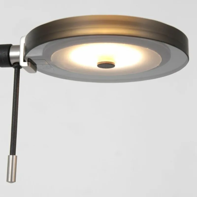 Suspension Verre Fumé-Luminaires Steinhauer Lampadaire à vasque Steinhauer Turound LED Noir, 2 lumières