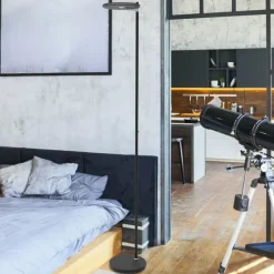 Suspension Verre Fumé-Luminaires Steinhauer Lampadaire à vasque Steinhauer Turound LED Noir, 1 lumière