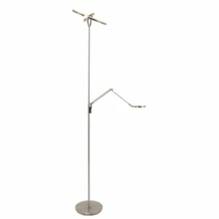 Luminaires Steinhauer Lampadaire à vasque Steinhauer Soleil LED Acier brossé, 2 lumières* Éclairage Led