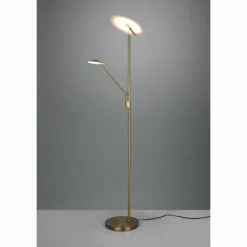 Luminaires Trio Lampadaire à vasque Trio Brantford LED Vieux laiton, 1 lumière* Éclairage Led