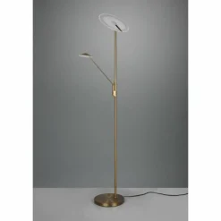 Luminaires Trio Lampadaire à vasque Trio Brantford LED Vieux laiton, 1 lumière* Éclairage Led