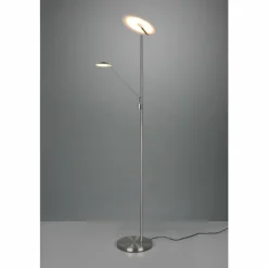 Luminaires Trio Lampadaire à vasque Trio Brantford LED Nickel mat, 1 lumière* Lampadaires Et Lampes Sur Pied