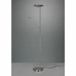 Luminaires Trio Lampadaire à vasque Trio Brantford LED Nickel mat, 1 lumière* Lampadaires Et Lampes Sur Pied