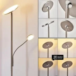 hofstein Lampadaire à vasque Veteli LED Blanc, 2 lumières