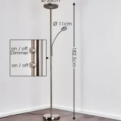 hofstein Lampadaire à vasque Veteli LED Blanc, 2 lumières