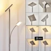 hofstein Lampadaire à vasque Veteli LED Acier inoxydable, 2 lumières
