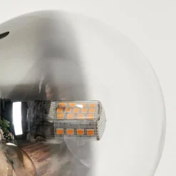 hofstein Lampadaire - Verre 10 cm, 12 cm Remaisnil Ambre, Fumé, 3 lumières