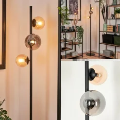 Suspension Verre Fumé-hofstein Lampadaire - Verre 10 cm, 12 cm Remaisnil Ambre, Fumé, 3 lumières