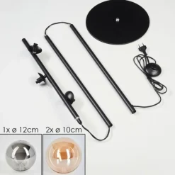 Suspension Verre Fumé-hofstein Lampadaire - Verre 10 cm, 12 cm Remaisnil Ambre, Fumé, 3 lumières