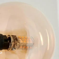 Suspension Verre Fumé-hofstein Lampadaire - Verre 10 cm, 12 cm Remaisnil Ambre, Fumé, 3 lumières