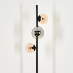 Suspension Verre Fumé-hofstein Lampadaire - Verre 10 cm, 12 cm Remaisnil Ambre, Fumé, 3 lumières